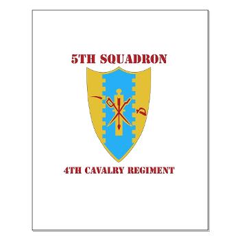 5S4CR - M01 - 02 - DUI - 5th Sqdrn - 4th Cavalry Regt with Text - Small Poster