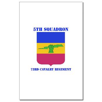 5S73CR - M01 - 02 - DUI - 5th Sqdrn - 73rd Cavalry Regiment with Text - Mini Poster Print