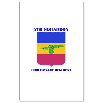 5S73CR - M01 - 02 - DUI - 5th Sqdrn - 73rd Cavalry Regt with Text - Mini Poster Print - Click Image to Close