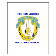 5S7CR - M01 - 02 - DUI - 5th Sqdrn - 7th Cavalry Regt with Text - Small Poster