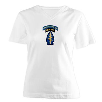 5SFG - A01 - 04 - 5th Special Forces Group (Airborne) - Women's V-Neck T-Shirt