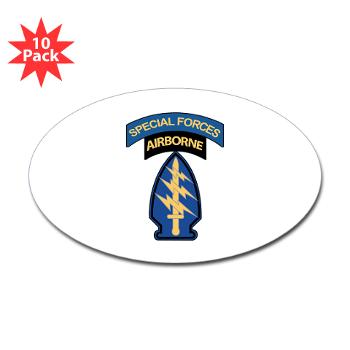 5SFG - M01 - 01 - SSI - 5th Special Forces Grp (Abn) - Sticker (Oval 10 pk)