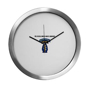 5SFG - M01 - 03 - SSI - 5th Special Forces Grp (Abn) with Text - Modern Wall Clock