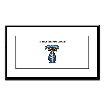 5SFG - M01 - 02 - SSI - 5th Special Forces Grp (Abn) with Text - Small Framed Print