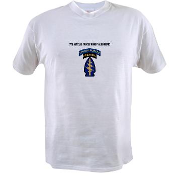 5SFG - A01 - 04 - SSI - 5th Special Forces Grp (Abn) with Text - Value T-shirt