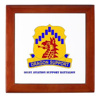 601ASB - M01 - 03 - DUI - 601st Aviation Support Bn with Text - Keepsake Box