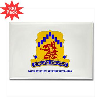 601ASB - M01 - 01 - DUI - 601st Aviation Support Bn with Text - Rectangle Magnet (100 pack)