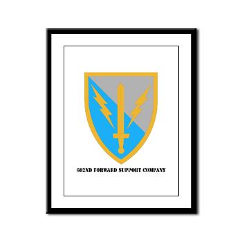 602FSC - M01 - 02 - DUI - 602nd Forward Support Company with Text - Framed Panel Print