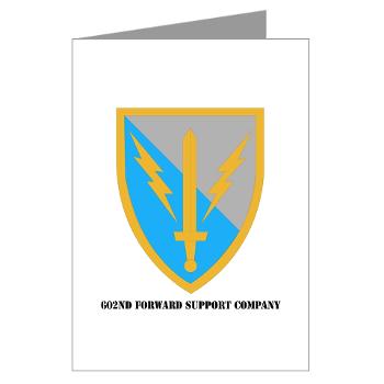 602FSC - M01 - 02 - DUI - 602nd Forward Support Company with Text - Greeting Cards (Pk of 10) - Click Image to Close