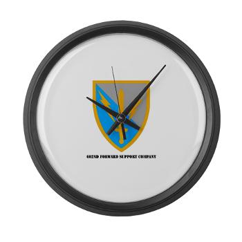 602FSC - M01 - 03 - DUI - 602nd Forward Support Company with Text - Large Wall Clock - Click Image to Close