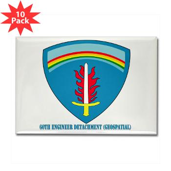 60ED - M01 - 01 - 3rd 60th Engineer Detachment (Geospatial) with Text Rectangle Magnet (10 pack)