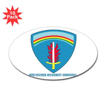 60ED - M01 - 01 - 3rd 60th Engineer Detachment (Geospatial) with Text Sticker (Oval 10 pk)