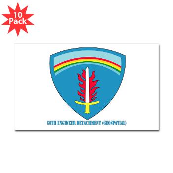 60ED - M01 - 01 - 3rd 60th Engineer Detachment (Geospatial) with Text Sticker (Rectangle 10 pk)
