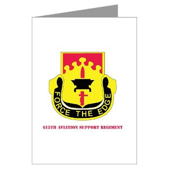 615ASB - M01 - 02 - DUI - 615th Aviation Support Battalion with Text - Greeting Cards (Pk of 10)