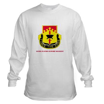 615ASB - A01 - 03 - DUI - 615th Aviation Support Battalion with Text - Long Sleeve T-Shirt