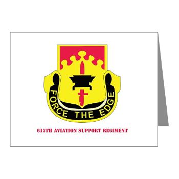 615ASB - M01 - 02 - DUI - 615th Aviation Support Battalion with Text - Note Cards (Pk of 20) - Click Image to Close