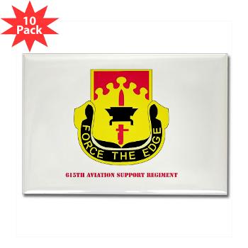 615ASB - M01 - 01 - DUI - 615th Aviation Support Battalion with Text - Rectangle Magnet (10 pack)