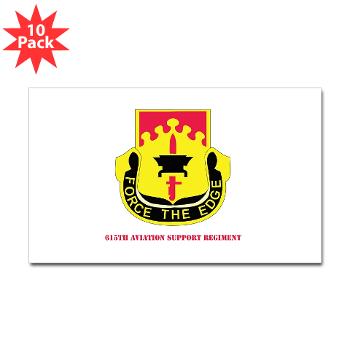 615ASB - M01 - 01 - DUI - 615th Aviation Support Battalion with Text - Sticker (Rectangle 10 pk)