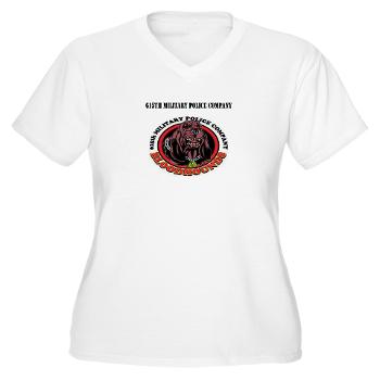 615MPC - A01 - 04 - 615th Military Police Company with Text - Women's V-Neck T-Shirt