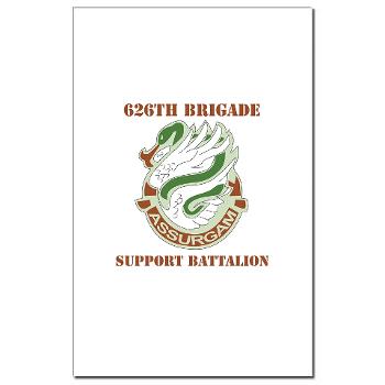 626BSBA - M01 - 02 - DUI - 626th Brigade - Support Bn - Assurgam with Text - Mini Poster Print