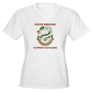626BSBA - A01 - 04 - DUI - 626th Brigade - Support Bn - Assurgam - Women's V-Neck T-Shirt