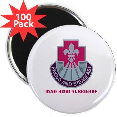 62MB - M01 - 01 - DUI - 62nd Medical Brigade with Text 2.25" Magnet (100 pack)