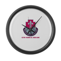 62MB - M01 - 03 - DUI - 62nd Medical Brigade with Text Large Wall Clock