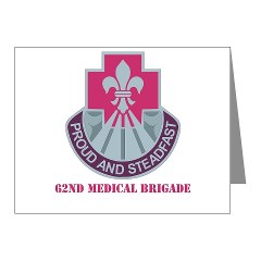 62MB - M01 - 02 - DUI - 62nd Medical Brigade with Text Note Cards (Pk of 20)