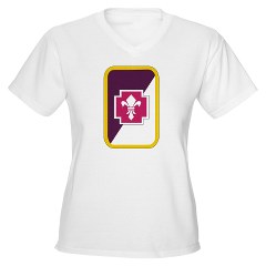 62MB - A01 - 04 - SSI - 62nd Medical Brigade Women's V-Neck T-Shirt
