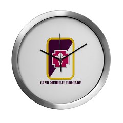 62MB - M01 - 03 - SSI - 62nd Medical Brigade with Text Modern Wall Clock
