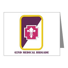 62MB - M01 - 02 - SSI - 62nd Medical Brigade with Text Note Cards (Pk of 20)
