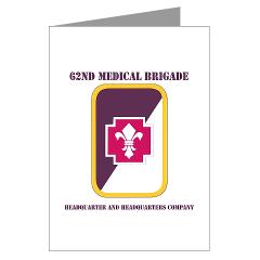 62MBHHC - M01 - 02 - DUI - Headquarter and Headquarters Company with Text Greeting Cards (Pk of 10)