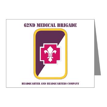 62MBHHC - M01 - 02 - DUI - Headquarter and Headquarters Company with Text Note Cards (Pk of 20)