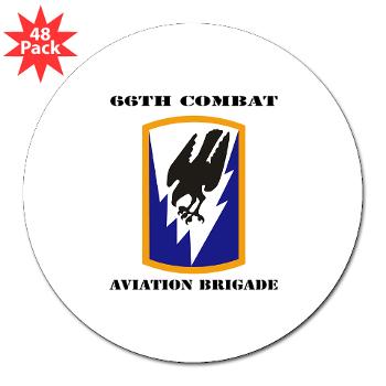 66CAB - M01 - 01 - SSI - 66th Combat Aviation Brigade with Text - 3" Lapel Sticker (48 pk)
