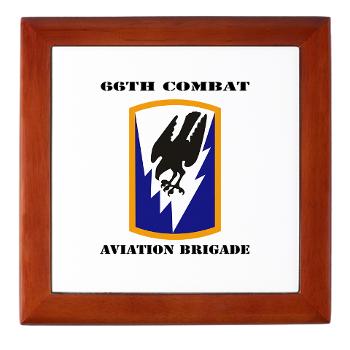 66CAB - M01 - 03 - SSI - 66th Combat Aviation Brigade with Text - Keepsake Box