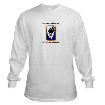 66CAB - A01 - 03 - SSI - 66th Combat Aviation Brigade with Text - Long Sleeve T-Shirt