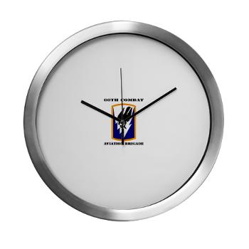 66CAB - M01 - 03 - SSI - 66th Combat Aviation Brigade with Text - Modern Wall Clock