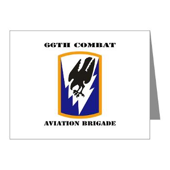 66CAB - M01 - 02 - SSI - 66th Combat Aviation Brigade with Text - Note Cards (Pk of 20)
