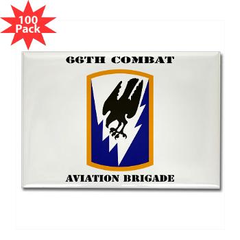 66CAB - M01 - 01 - SSI - 66th Combat Aviation Brigade with Text - Rectangle Magnet (100 pack)
