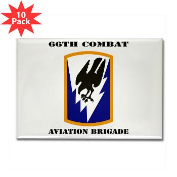66CAB - M01 - 01 - SSI - 66th Combat Aviation Brigade with Text - Rectangle Magnet (10 pack)