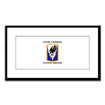 66CAB - M01 - 02 - SSI - 66th Combat Aviation Brigade with Text - Small Framed Print