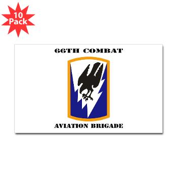 66CAB - M01 - 01 - SSI - 66th Combat Aviation Brigade with Text - Sticker (Rectangle 10 pk)