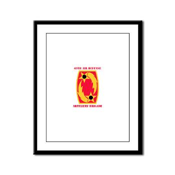 69ADAB - M01 - 02 - SSI - 69th Air Defense Artillery Brigade with Text - Framed Panel Print