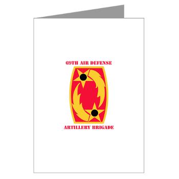 69ADAB - M01 - 02 - SSI - 69th Air Defense Artillery Brigade with Text - Greeting Cards (Pk of 20)
