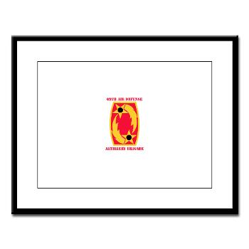 69ADAB - M01 - 02 - SSI - 69th Air Defense Artillery Brigade with Text - Large Framed Print
