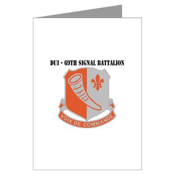69SB - M01 - 02 - DUI - 69th Signal Battalion with Text - Greeting Cards (Pk of 10) - Click Image to Close
