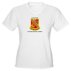 6B37FA - A01 - 04 - DUI - 6th Battalion, 37th Field Artillery with Text Women's V-Neck T-Shirt