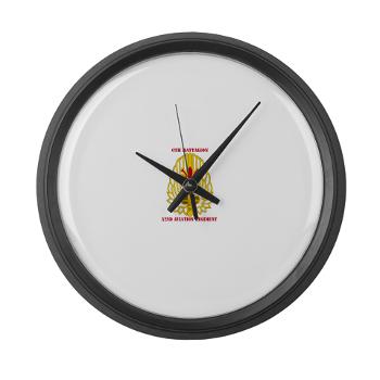 6B52AR - M01 - 03 - DUI - 6th Battalion, 52nd Aviation Regiment with Text - Large Wall Clock