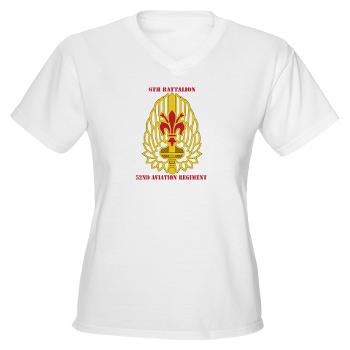 6B52AR - A01 - 04 - DUI - 6th Battalion, 52nd Aviation Regiment with Text - Women's V-Neck T-Shirt