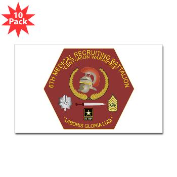 6MRB - M01 - 01 - DUI - 6th Medical Recruiting Bn Sticker (Rectangle 10 pk) - Click Image to Close